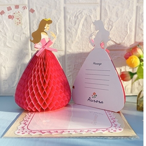 创意3d贺卡公主生日礼物立体祝福卡六一儿童节送同学女生个性卡片