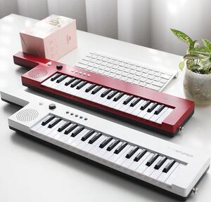 儿童电子琴37键时尚复古儿童乐队背着弹吉他电子琴生日礼物玩具琴