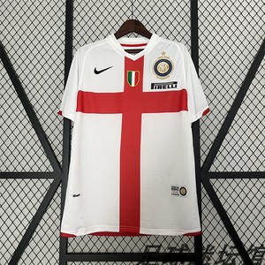 07-08国际米兰客场球衣球迷版23号马特拉齐经典复古短袖足球服T恤
