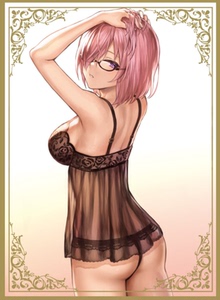 游戏王动漫妹套 fate fgo 玛修 盾娘 学妹 内衣 c95卡套 牌套 2v2