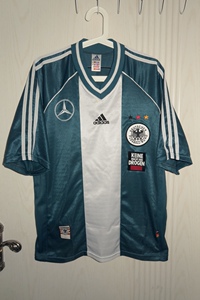 阿迪达斯 adidas 1998世界杯 德国队 客场 训练 球衣 队服 稀有