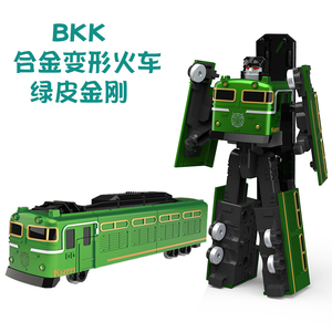 合金变形机器人儿童玩具绿皮火车复兴号列车超人工程车军事金刚
