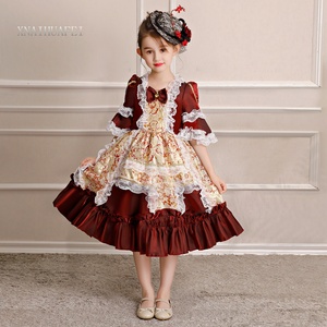万圣节茜茜公主法国欧式儿童女宫廷公主裙表演幼儿园舞蹈话剧礼服