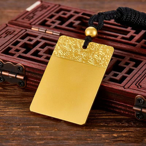 黄金实心吊坠正品