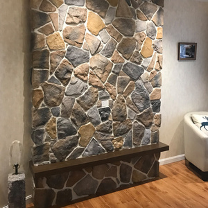 石不规则乱石片庭院碎拼石外墙砖乡村别墅毛石室内背景墙7人付款85