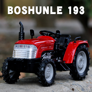 1:32合金拖拉机儿童玩具汽车模型声音灯光回力仿真农场运输车小车