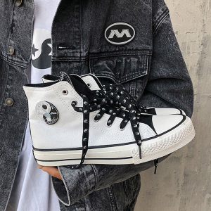 夏季联名匡威star男鞋1970s帆布鞋太极阴阳鞋黑白鸳鸯高帮板鞋女