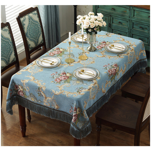 茶几餐桌布北欧式雪尼尔圆桌台布椅套套装长方形棉麻床头柜盖布巾