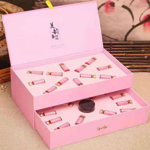 美容院产后修复骨盆修复盆骨臀疗粉色丝带胸部肩颈背双层药油套盒