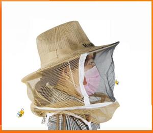 yb养蜂人防晒帽防蜜蜂帽高清防蜂面罩透气遮阳抗皱耐磨耐用牛仔帽
