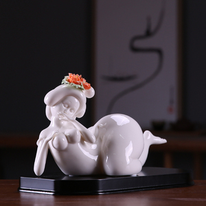 唐朝仕女摆件艺术品装饰品古典中国风工艺品美女唐代人物陶瓷礼品