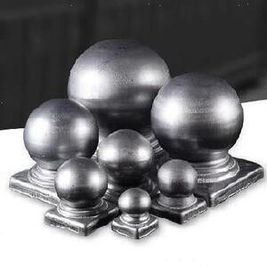 帽头公园立柱铁艺圆柱头座帽帽盖栅栏柱子镀锌防护栏柱头球形帽