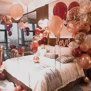 婚房布置卧室订婚新房酒店气球装饰女方男方创意场景结婚用品大全