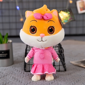 正版小美玩偶三只松鼠布娃娃毛绒玩具公仔小号抱枕小建女孩生日礼