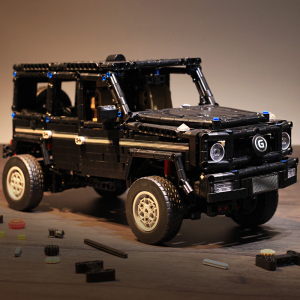 乐高成年高难度奔驰黑色大g积木越野汽车送男生moc遥控成人机械