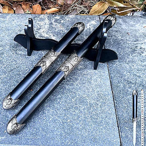 龙泉市刀剑防身双剑短剑小剑袖珍宝剑迷你小剑户外用品【未开刃】