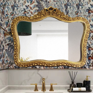 皇冠款欧式浴室镜卫生间镜玄关镜洗手间梳妆卫浴壁挂镜子防水防潮