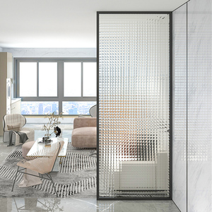 极简风不锈钢长虹玻璃屏风隔断客厅入户玄关墙办公室遮挡现代简约