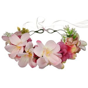 唯美樱花环新娘伴娘头环手环儿童舞蹈演出花环写真景点拍摄道具花