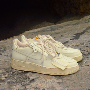 205 custom耐克af1做旧拉链改造空军一号复古芝士黄vibe风休闲鞋