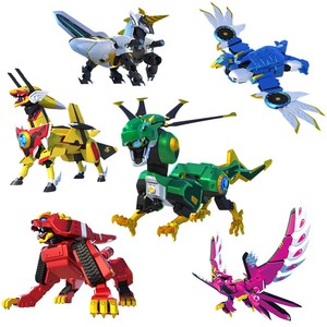 正品神兽金刚4邦宝历险记青龙金刚麒麟超人战队3玩具六合体套装