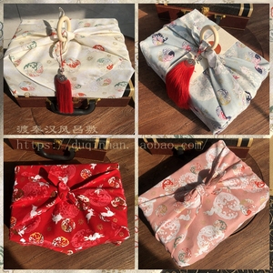 中秋兔子布料礼盒包装伴手礼回礼和果子包袱皮红色兔年圣诞风吕敷