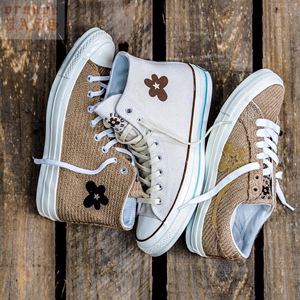 converse golf le fleur联名1970匡威小花编织男女休闲帆布鞋低帮