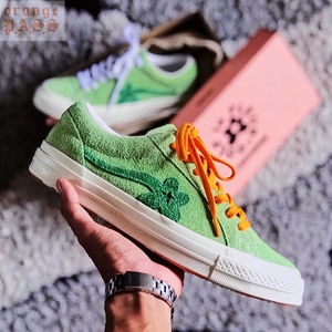 golf le fleur converse one star匡威联名小花粉绿蓝帆布鞋低帮