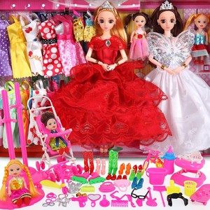 洋彤乐芭比娃娃大套装礼盒公主女孩儿童玩具衣服生日礼物房子别墅