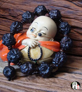 埃及奇石黑金刚方块金刚精灵能量石手串持链念佛珠文玩创禅意饰品