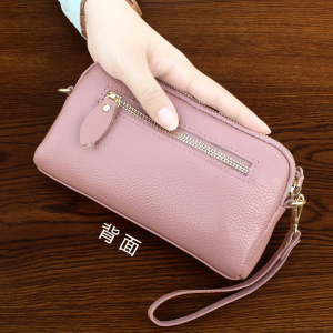 红谷正品真皮手拿包女小手包2018新款欧美大容量手抓包潮流时尚零