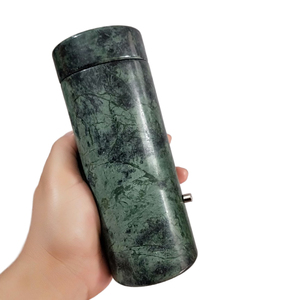 药石杯子水杯茶杯保健杯子养生玉水杯玉茶杯天然玉石保温杯墨玉