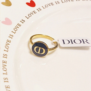 法国直邮代购dior迪奥戒指送礼圆形cd字母简约经典复古情侣对戒