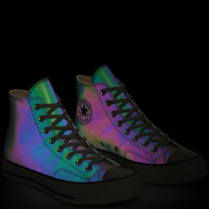 代购匡威converse iridescent chuck 70镭射变色龙反光高帮男板鞋
