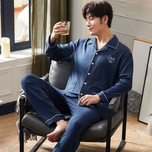 雪妮服饰城淘宝罗丽丝全棉睡衣男士春秋纯棉长袖2022年新款男款秋冬