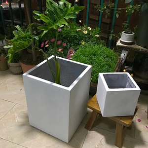 北欧简约方形水泥花盆四方盆量大优惠尺寸齐全绿植种植盆镁泥花箱