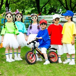 幼儿园糖果色园服儿童夏日多巴胺萌娃穿搭套装小学生啦啦队表演服