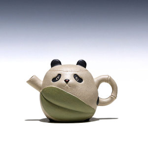 【陶源】宜兴紫砂壶纯手工李新生茶壶创意可爱小熊猫墩墩壶120ml