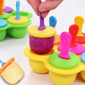 小冰棍雪糕模具硅胶家用带盖冰棒模具可爱日本自制冰淇淋冰糕模具