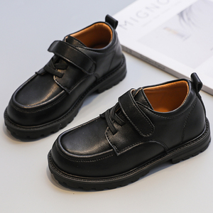 男童皮鞋真皮软底春秋新款英伦风学生演出鞋小男孩儿童黑色表演鞋