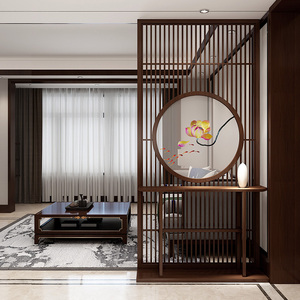 定做双面刺绣中式实木客厅屏风隔断装饰家用遮挡新中式入户玄关