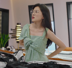 00liuxi308876332淘宝你是我命中注定陈嘉欣同款衣服钻扣吊带礼服女