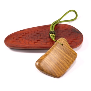 绿檀木玉檀木黑金檀实木刮痧板8cm便携装小巧拨筋片面部脸全身用