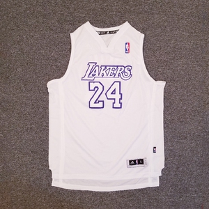 湖人队24号白色圣诞大战科比球衣sw刺绣复古青年版篮球服运动背心