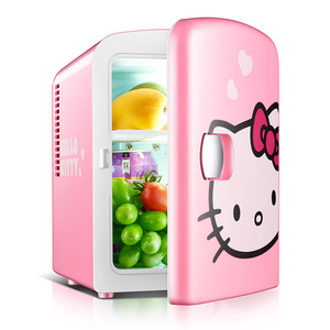 hellokitty车载冰箱迷你小冰箱车用冷藏箱可爱4l汽车冰箱车家两用