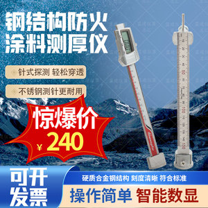 高精度数显钢结构防火涂料测厚仪针式防腐层涂层厚度测量仪