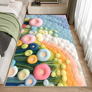 床边毯卧室地毯免洗可擦耐脏加厚长条全铺家用新款小清新地垫定制