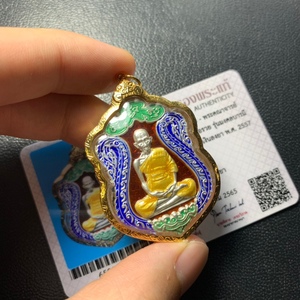 佛牌龙婆瑞 舍玛自身 2557年 金壳带卡 泰国原创设计吊坠