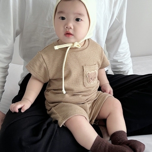 韩式婴儿夏季套装新款衣服短袖短裤两件套男女宝宝休闲洋气外出费