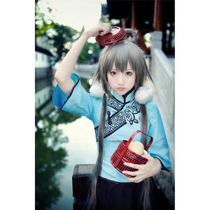 刺绣 洛天依cos芝麻糊Cosplay日本动漫服装Vocaloid V家古装旗袍